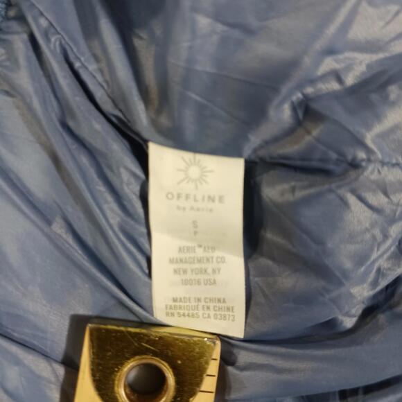 Offline by Aerie RN#54485 Women's Small Blue Snap Button Sleeveless Vest Pocket - Picture 4 of 16